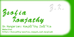 zsofia komjathy business card